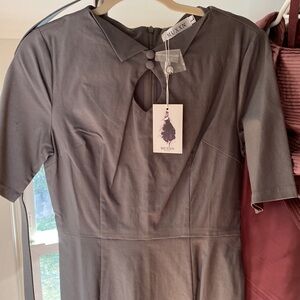 Grey midi dress new